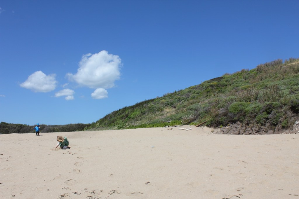 Playing in the sand