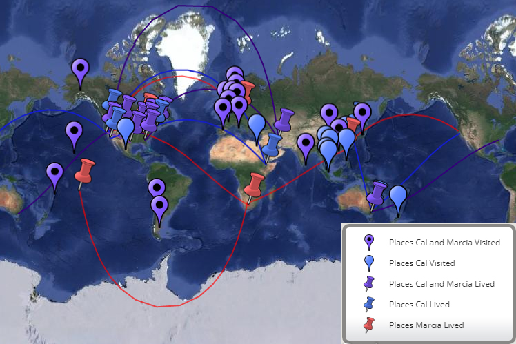 Cal and Marcia World Map
