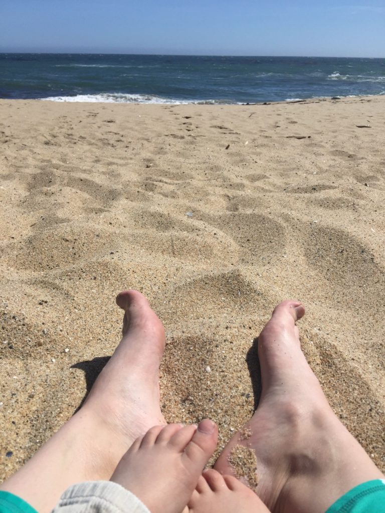 Toes in the sand