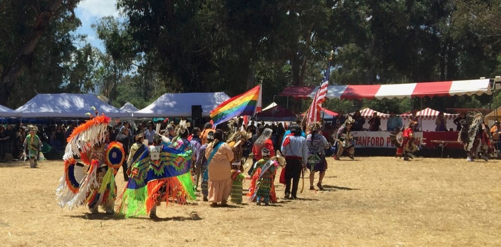 Stanford Powwow flag processional