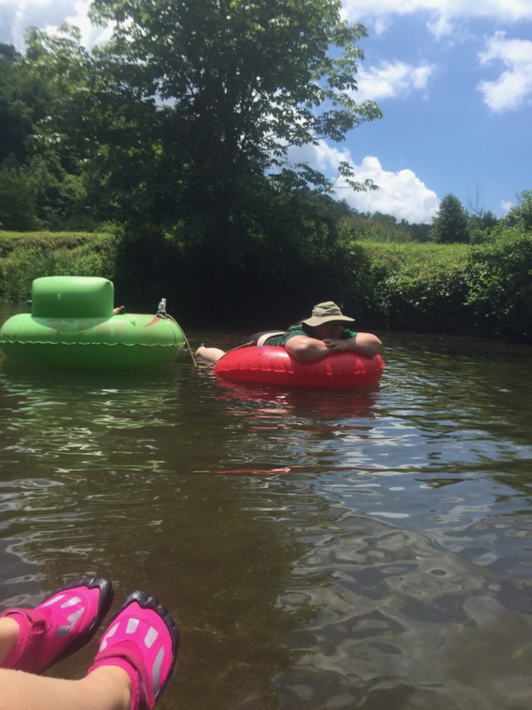 Relaxing while Tubing in Boone