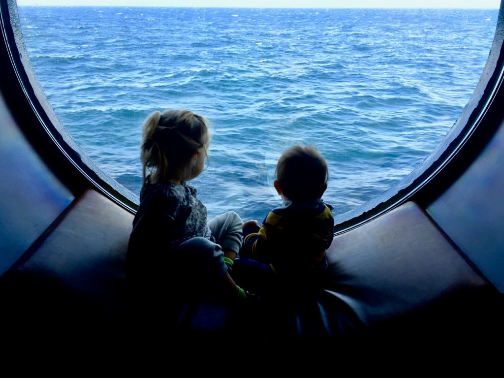 Kids in the porthole