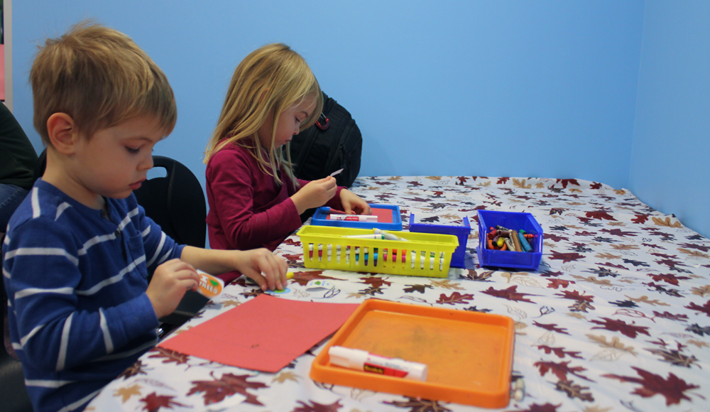 Craft time at the Children's Museum of Atlanta