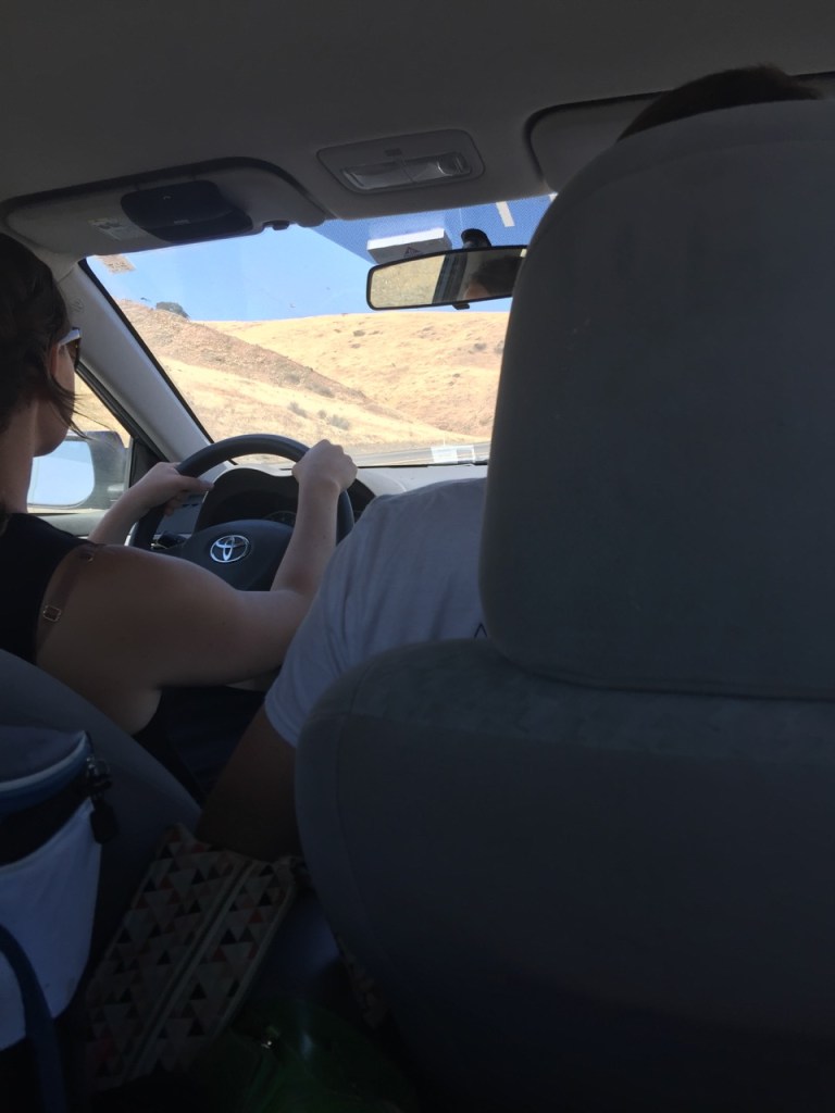 My daughters view of the front seat