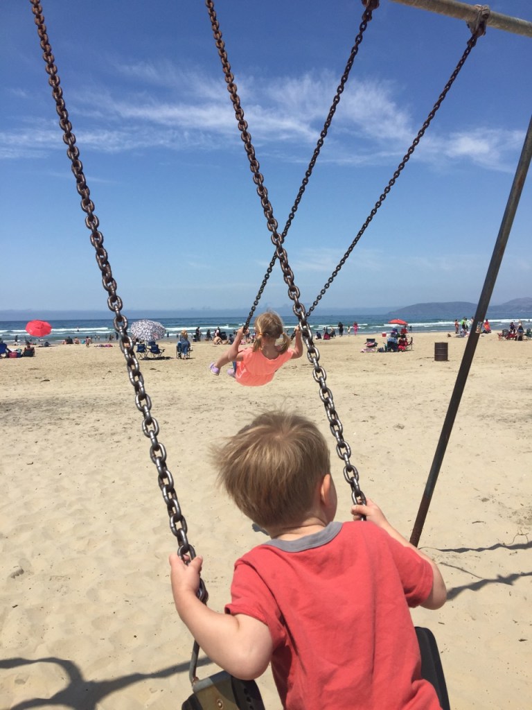 Swinging on Pismo Beach
