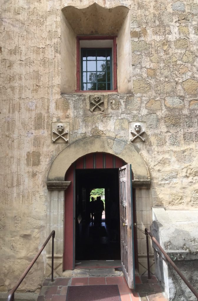 Graveyard markers at Mission Santa Barbara